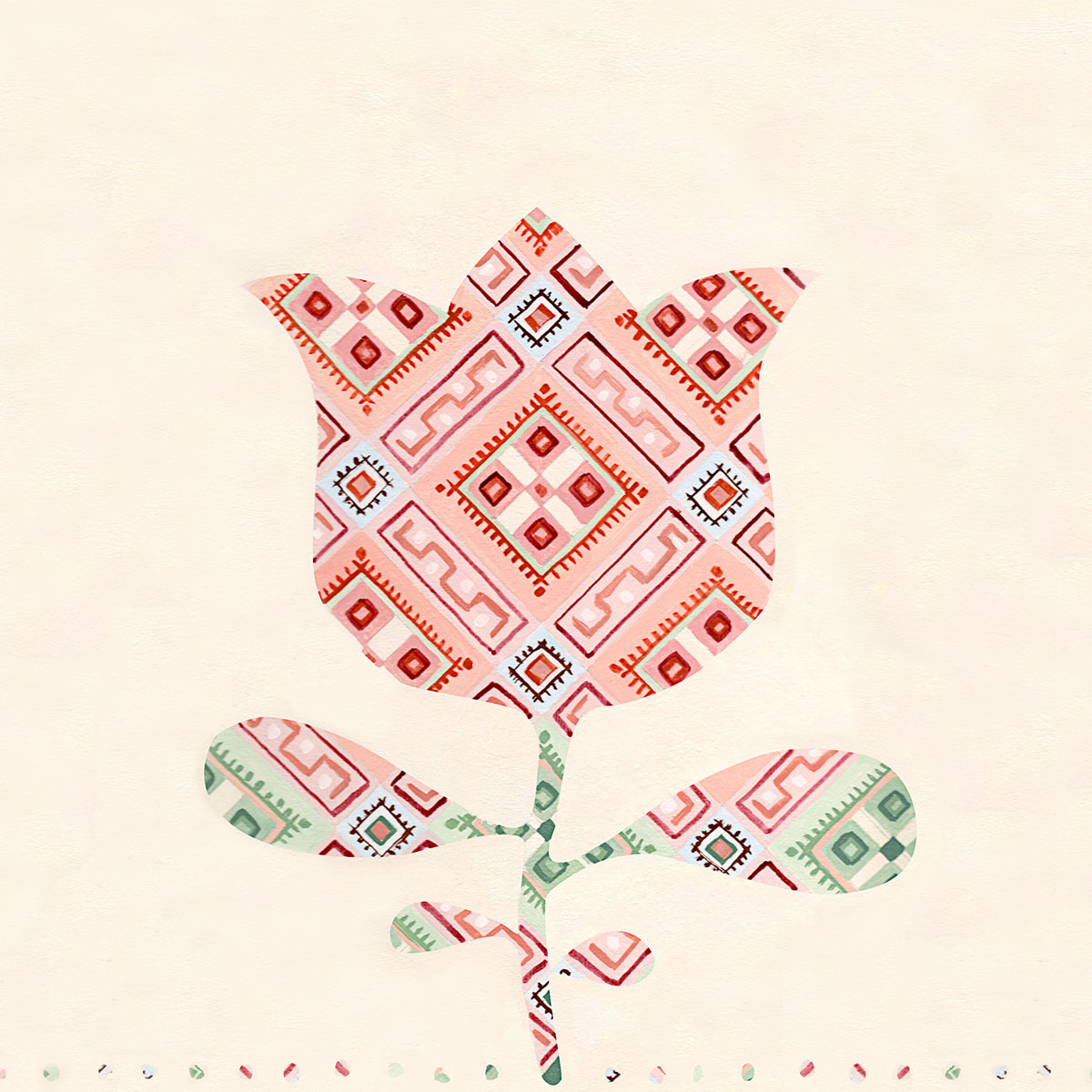 Fototapet FolkWall - Flori alese