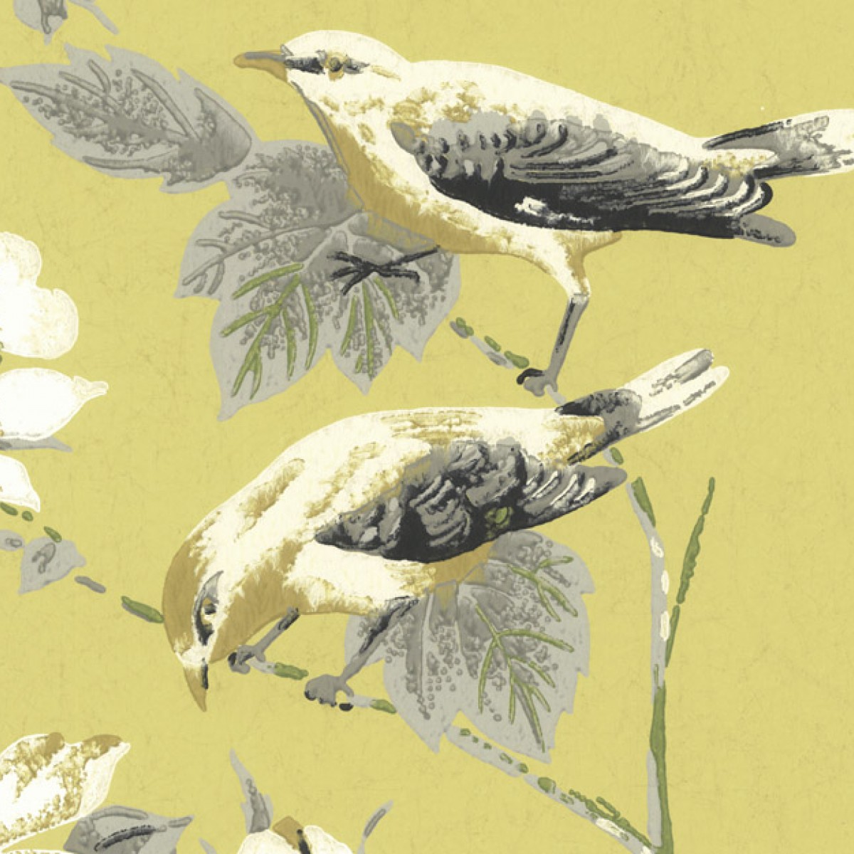 Tapet Rosemore, Yellow Luxury Bird, 1838 Wallcoverings, 5.3mp / rola, Tapet living 