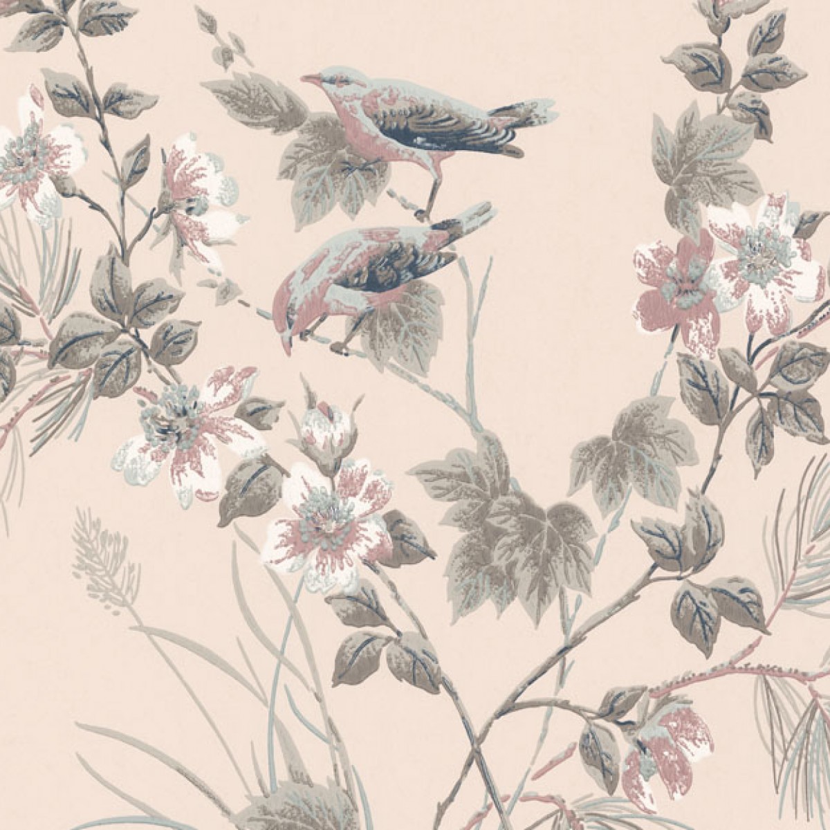 Tapet Rosemore, Pink Luxury Bird, 1838 Wallcoverings, 5.3mp / rola, Tapet living 