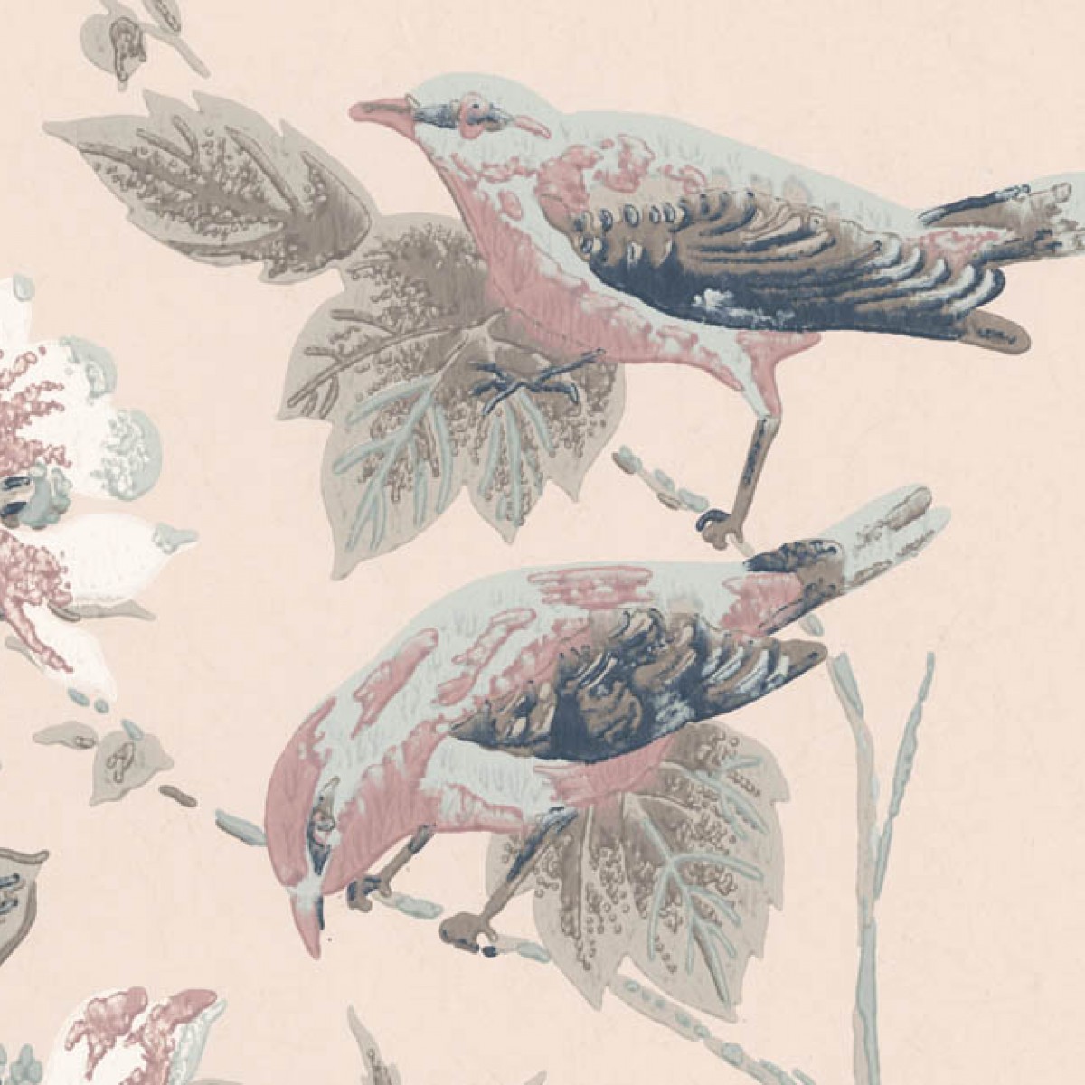 Tapet Rosemore, Pink Luxury Bird, 1838 Wallcoverings, 5.3mp / rola, Tapet living 