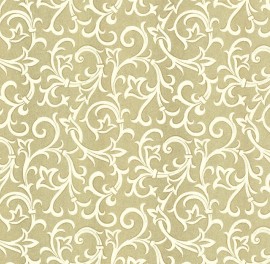 Tapet Brodsworth, Gold Metallic Luxury Patterned, 1838 Wallcoverings, 5.3mp / rola