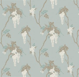Tapet Leonora, Teal Green Luxury Floral, 1838 Wallcoverings, 5.3mp / rola