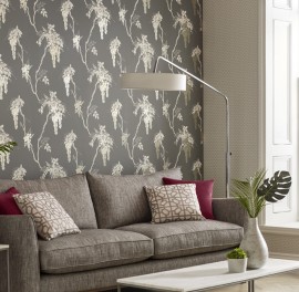 Tapet Leonora, Grey Luxury Floral, 1838 Wallcoverings, 5.3mp / rola