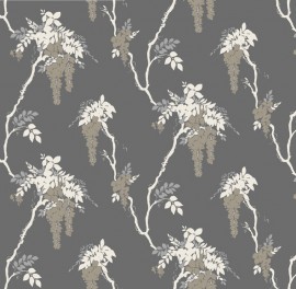 Tapet Leonora, Grey Luxury Floral, 1838 Wallcoverings, 5.3mp / rola