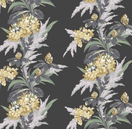 Tapet Aurora, Jet Black Luxury Floral, 1838 Wallcoverings, 5.3mp / rola
