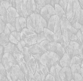 Tapet Tranquil, Mist Grey Luxury Feather, 1838 Wallcoverings, 5.3mp / rola