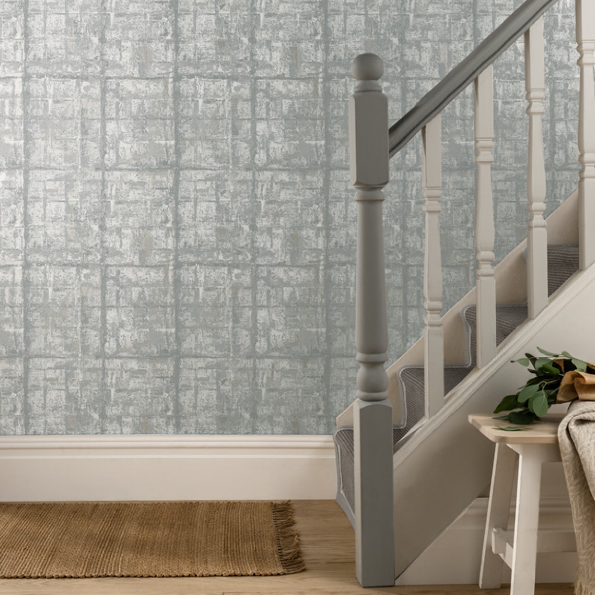 Tapet Patina, Mist Grey Luxury Textured, 1838 Wallcoverings, 5.3mp / rola, Tapet living 