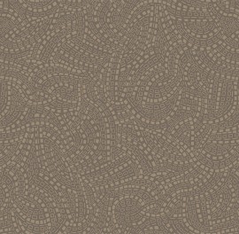 Tapet Mosaic, Burnished Brown Luxury, 1838 Wallcoverings, 5.3mp / rola