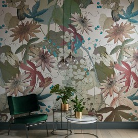 Tapet Clematis, Autumn Neutral Luxury Floral, 1838 Wallcoverings, 6.5mp / rola