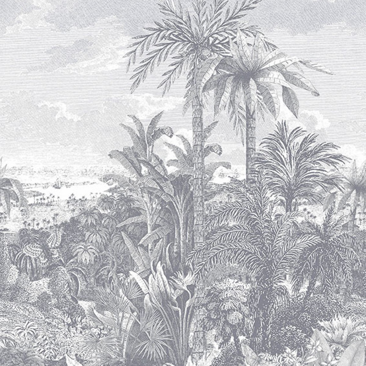 Tapet Paradise Found, Monochrome Luxury Tropical, 1838 Wallcoverings, 6.5mp / rola, Tapet living 