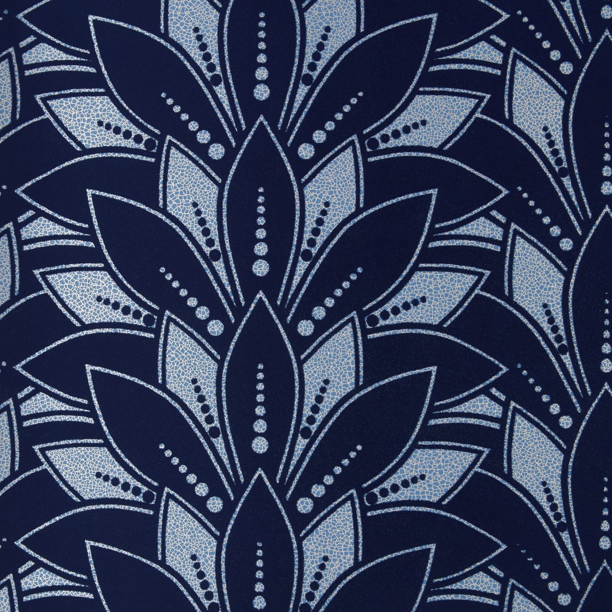 Tapet Astoria, Midnight Blue Luxury Flock, 1838 Wallcoverings, 5.3mp / rola, Tapet living 