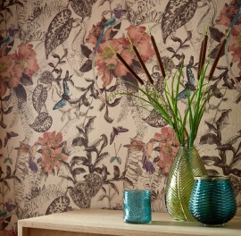 Tapet Hedgerow, Copper Luxury Feature, 1838 Wallcoverings, 5.3mp / rola
