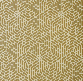 Tapet Willow, Honey Yellow Luxury Geometric, 1838 Wallcoverings, 5.3mp / rola