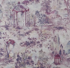 Tapet Pavilion, Rose Pink Luxury Toile, 1838 Wallcoverings, 7mp / rola