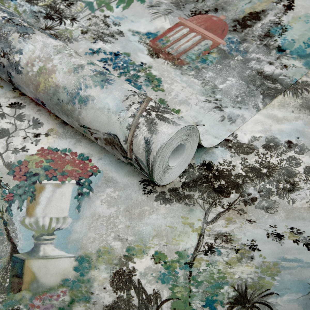 Tapet Pavilion, Fern Green Luxury Toile, 1838 Wallcoverings, 7mp / rola, Tapet living