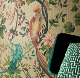 Tapet Bird Sonnet, Lacquer Luxury Paperweave, (fibre naturale), 1838 Wallcoverings, 5.1mp / rola