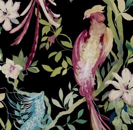 Tapet Bird Sonnet, Jet Black Luxury Bird, 1838 Wallcoverings, 7mp / rola