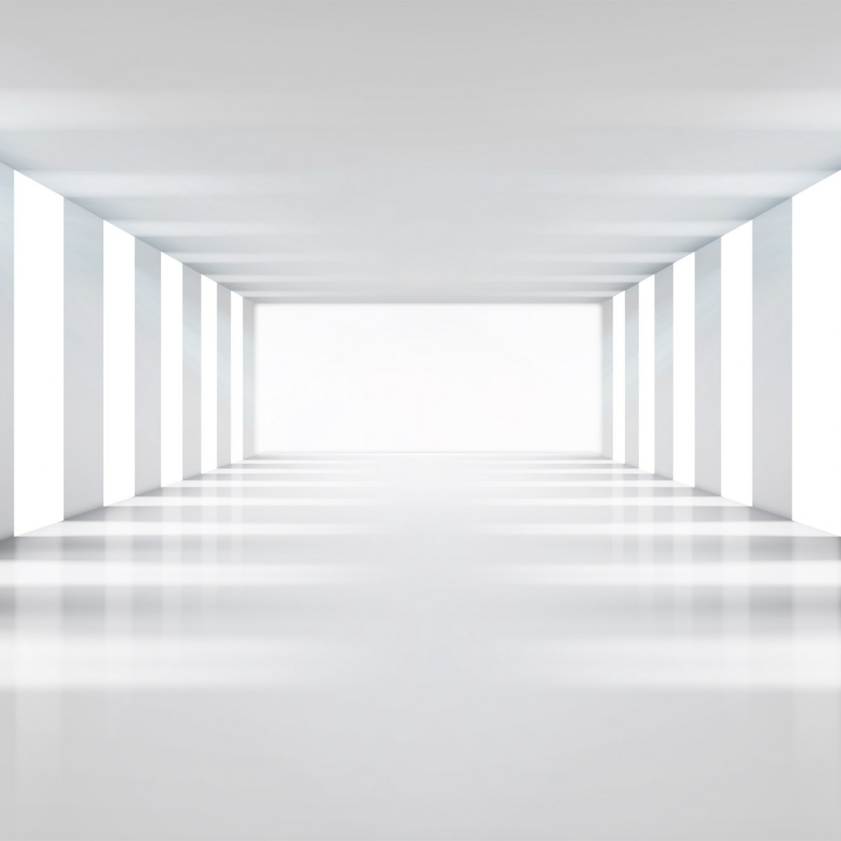 Foto tapet 3D White Corridor, Dimex, 5 fâșii, 375 x 250cm