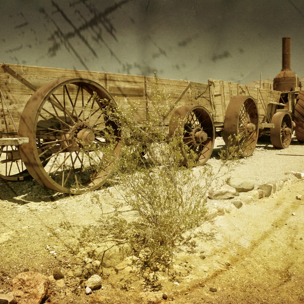 Foto tapet 3D Old Wagon, Dimex, 5 fâșii, 375 x 250cm