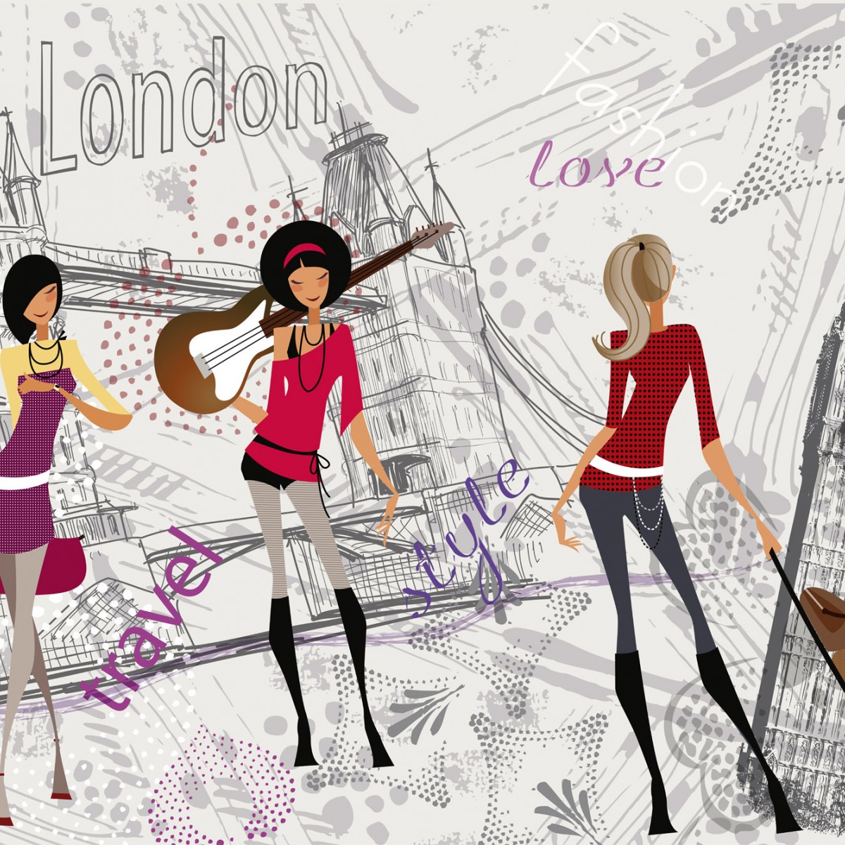 Foto tapet 3D London Style, Dimex, 5 fâșii, 375 x 250cm
