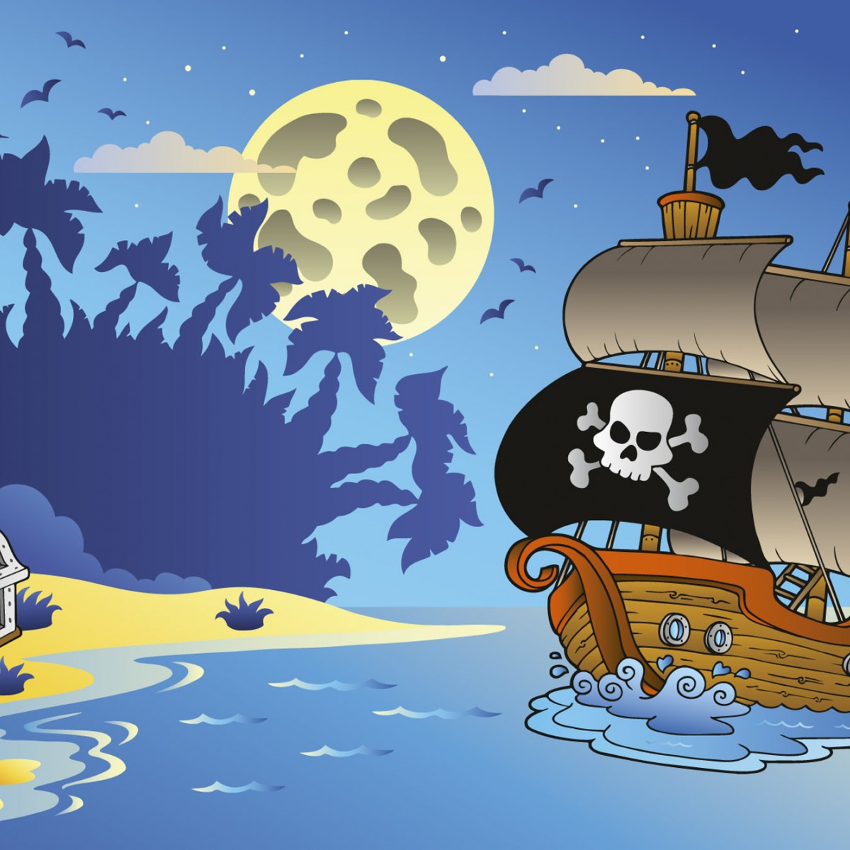 Foto tapet 3D Pirate Ship, Dimex, 5 fâșii, 375 x 250cm