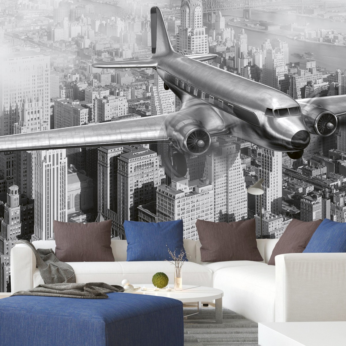 Foto tapet 3D Airplane, Dimex, 5 fâșii, 375 x 250cm