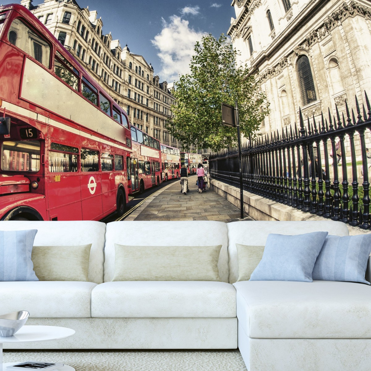 Foto tapet 3D Double Decker, Dimex, 5 fâșii, 375 x 250cm