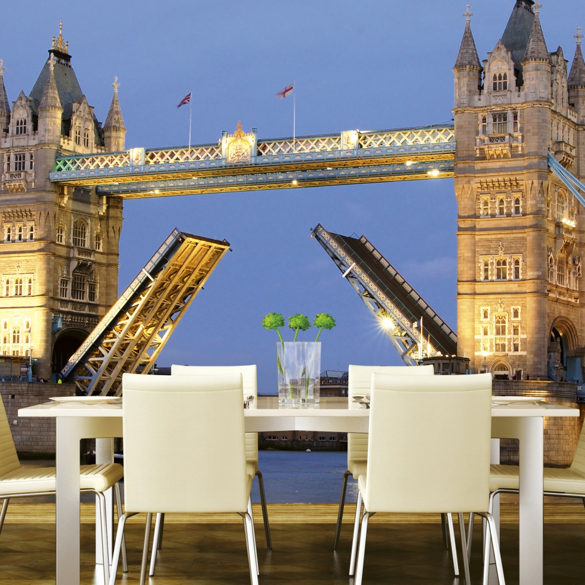 Foto tapet 3D Tower Bridge Night, Dimex, 5 fâșii, 375 x 250cm