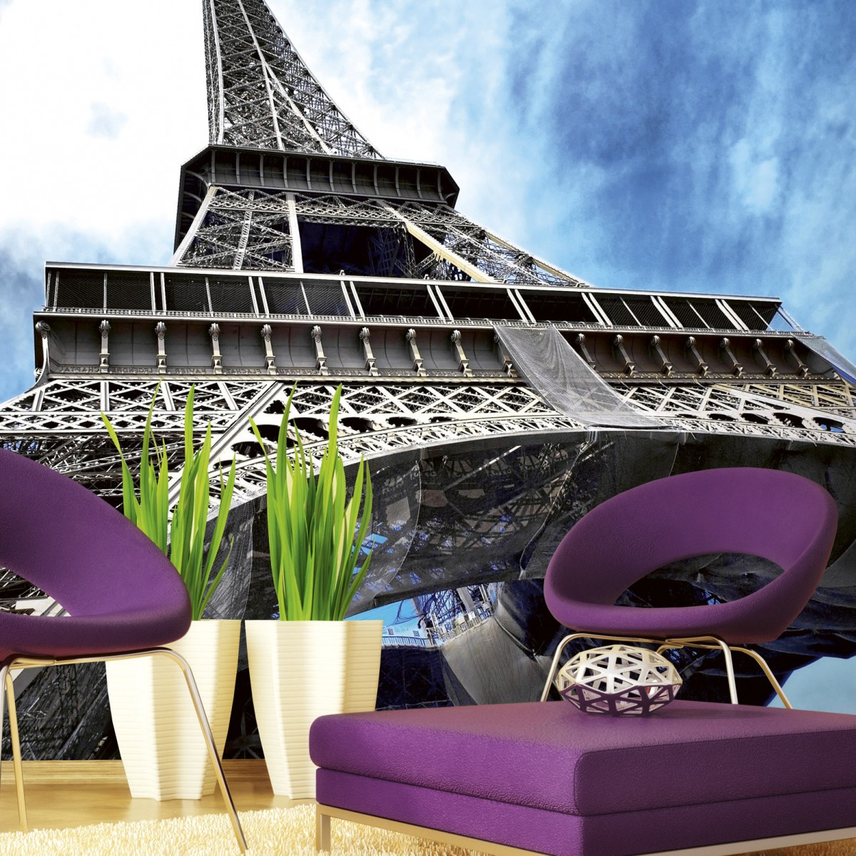 Foto tapet 3D Eiffel Tower, Dimex, 5 fâșii, 375 x 250cm