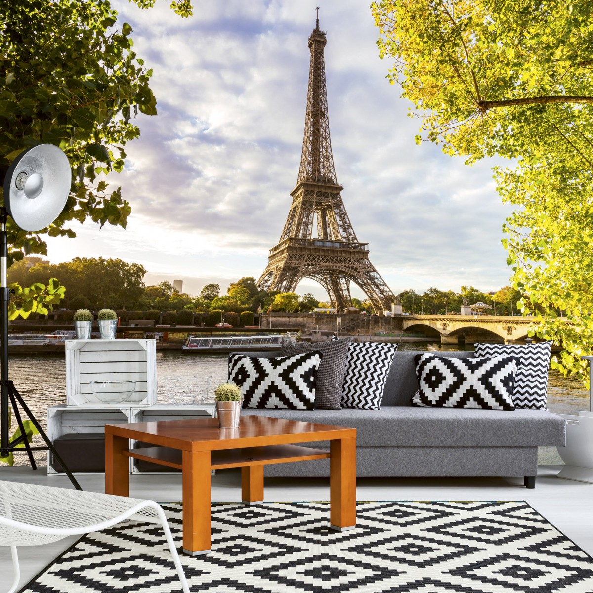 Foto tapet 3D Siene Paris, Dimex, 5 fâșii, 375 x 250cm