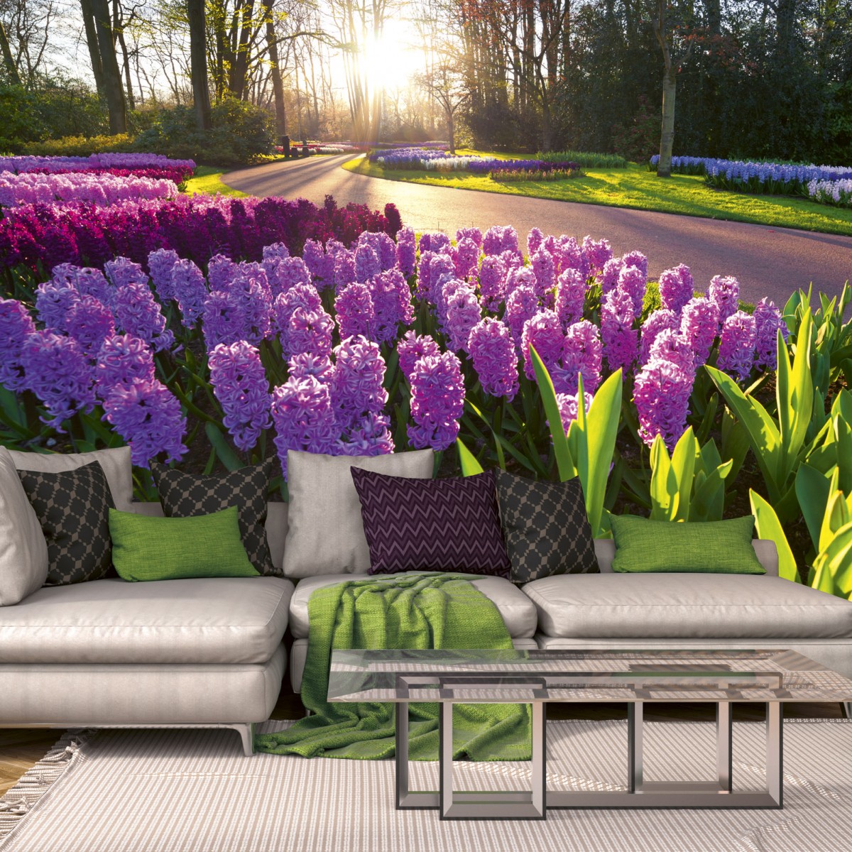 Foto tapet 3D Hyacint Flowers, Dimex, 5 fâșii, 375 x 250cm