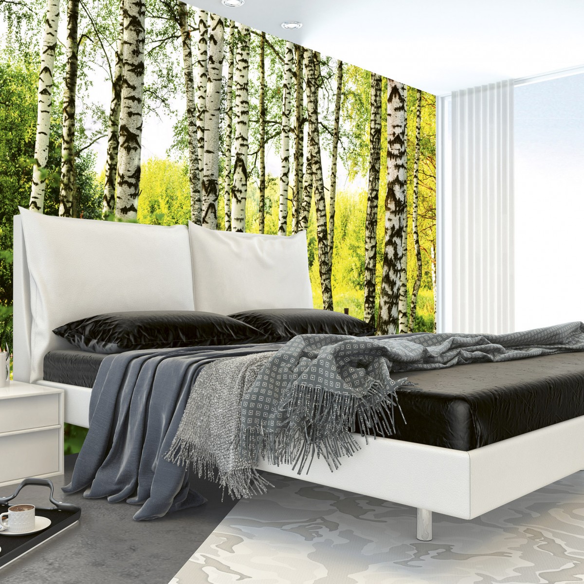 Foto tapet 3D Birch Forest, Dimex, 5 fâșii, 375 x 250cm