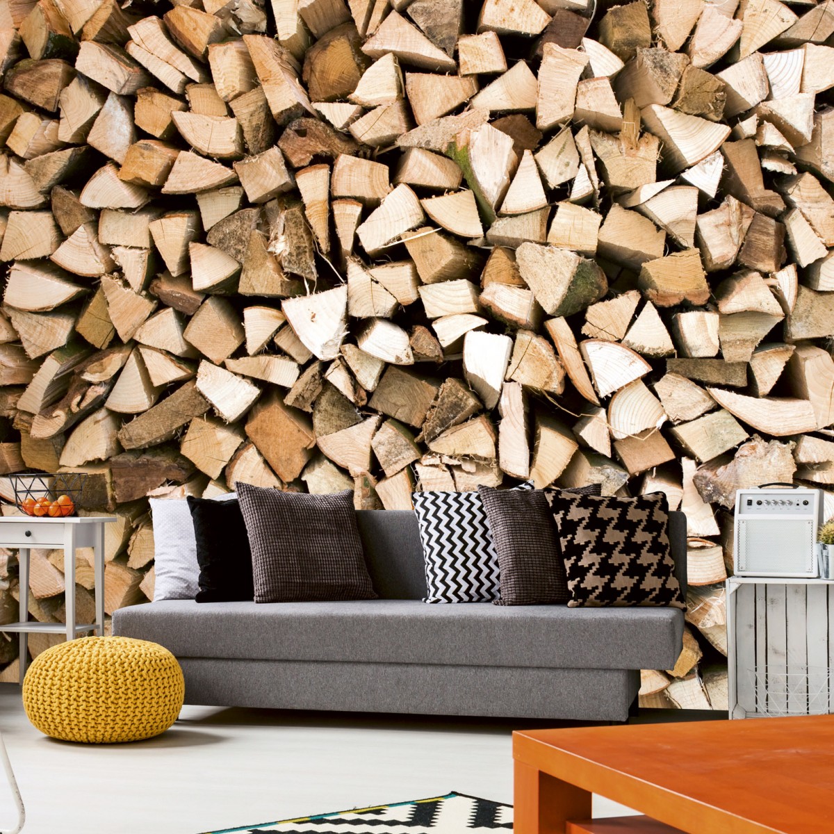 Foto tapet 3D Timber Logs, Dimex, 5 fâșii, 375 x 250cm