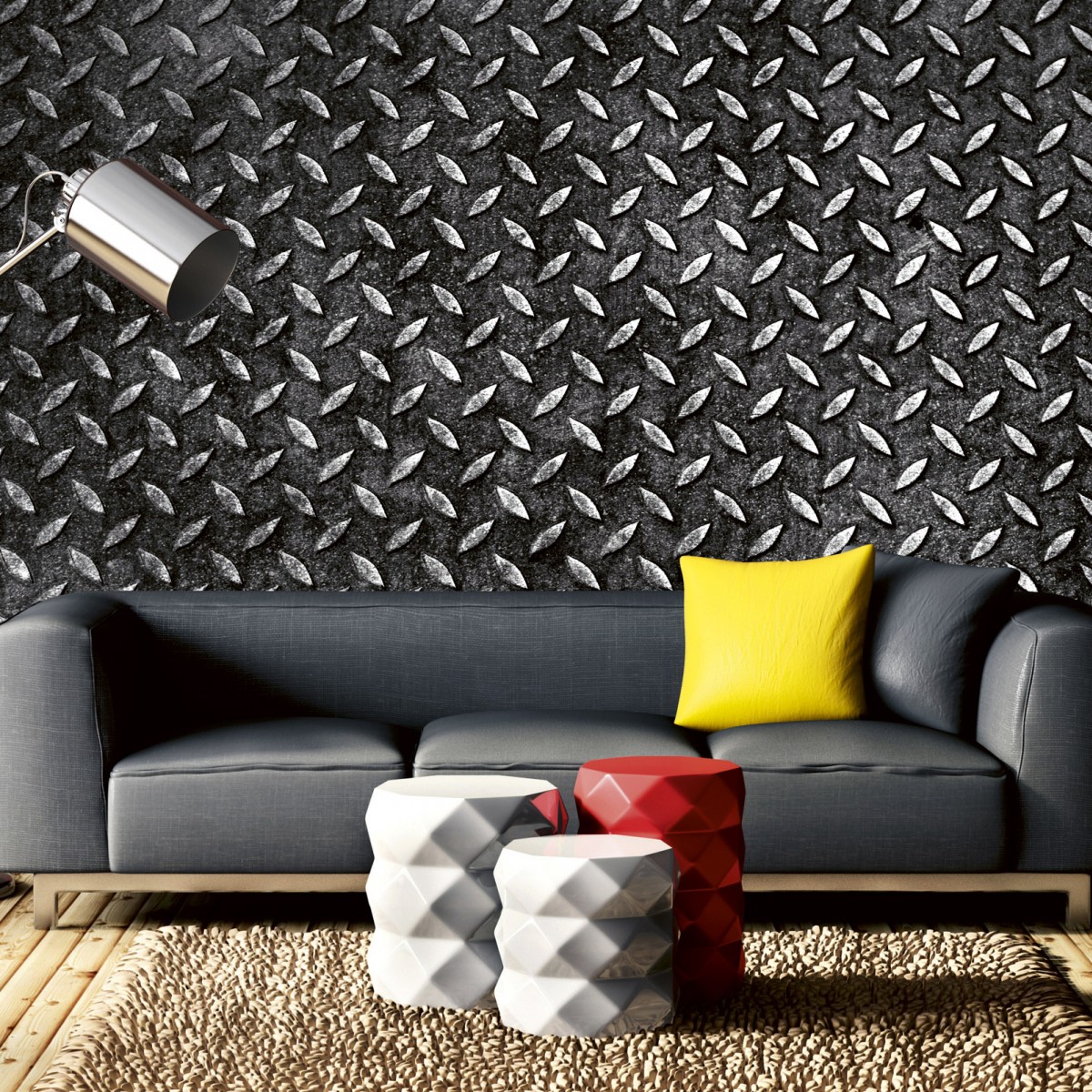 Foto tapet 3D Metal Platform, Dimex, 5 fâșii, 375 x 250cm