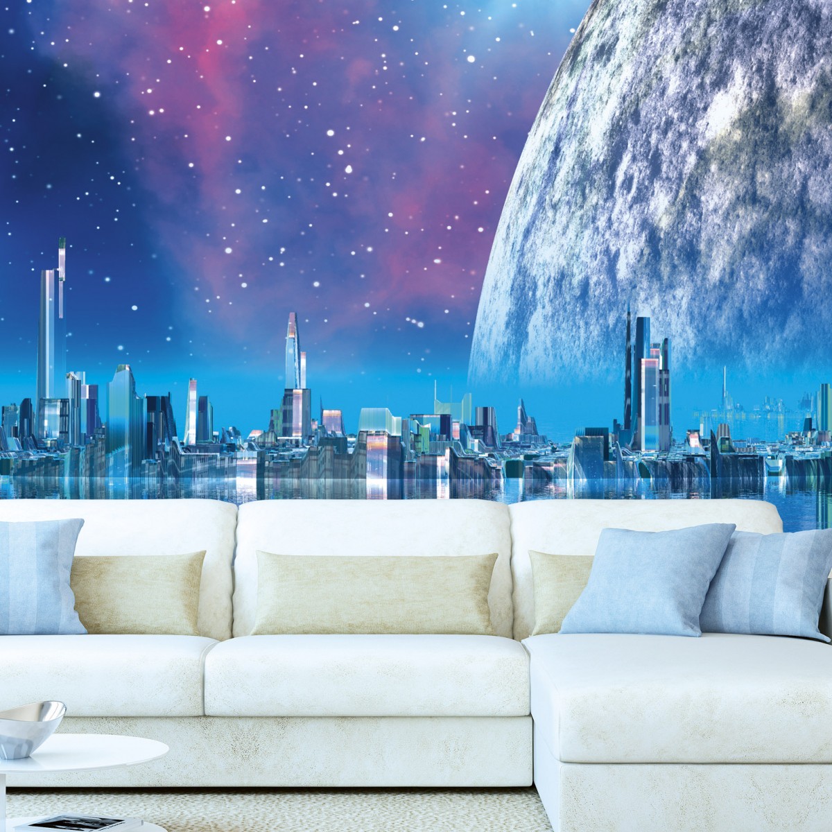 Foto tapet 3D Futuristic City, Dimex, 5 fâșii, 375 x 250cm