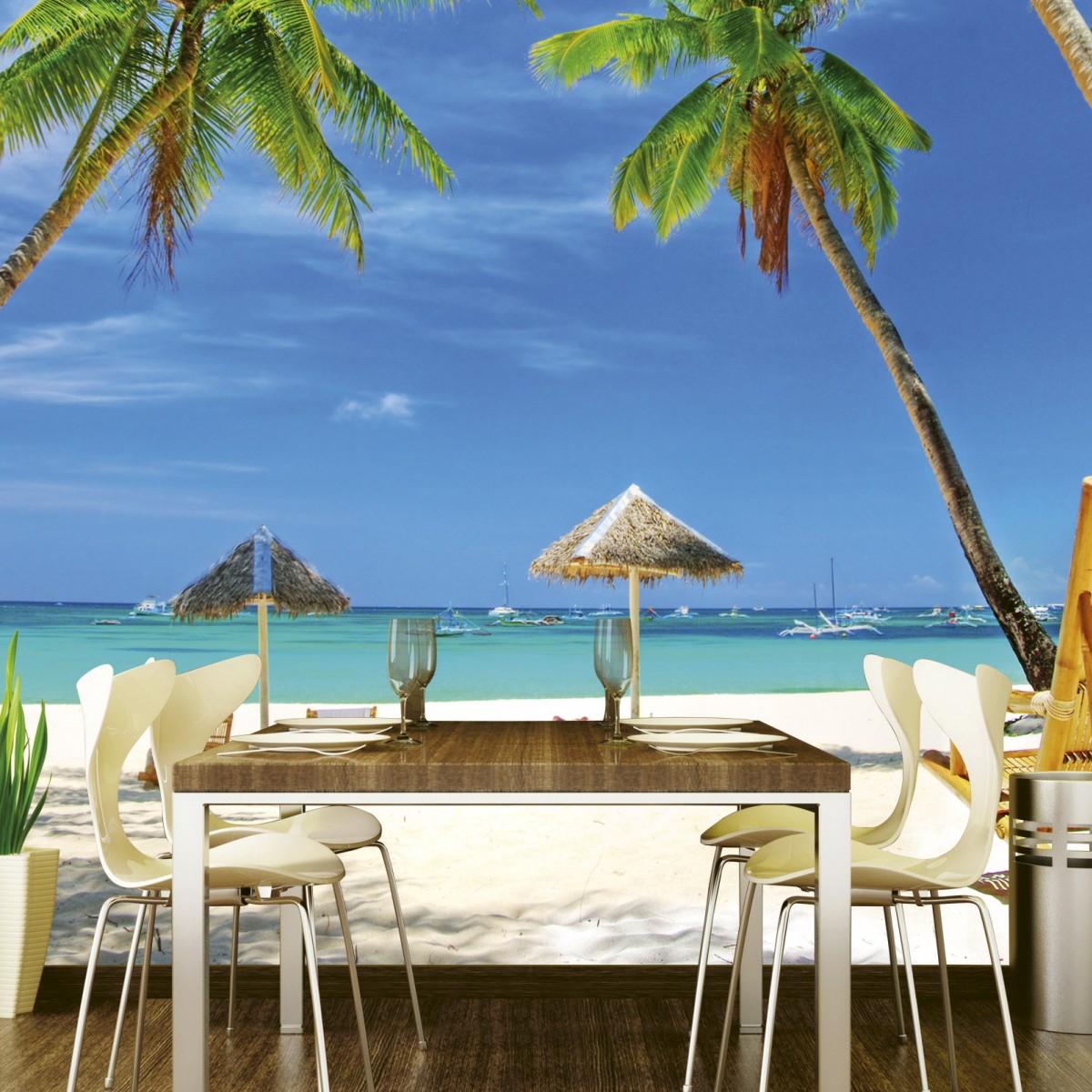 Foto tapet 3D Tropical Beach, Dimex, 5 fâșii, 375 x 250cm