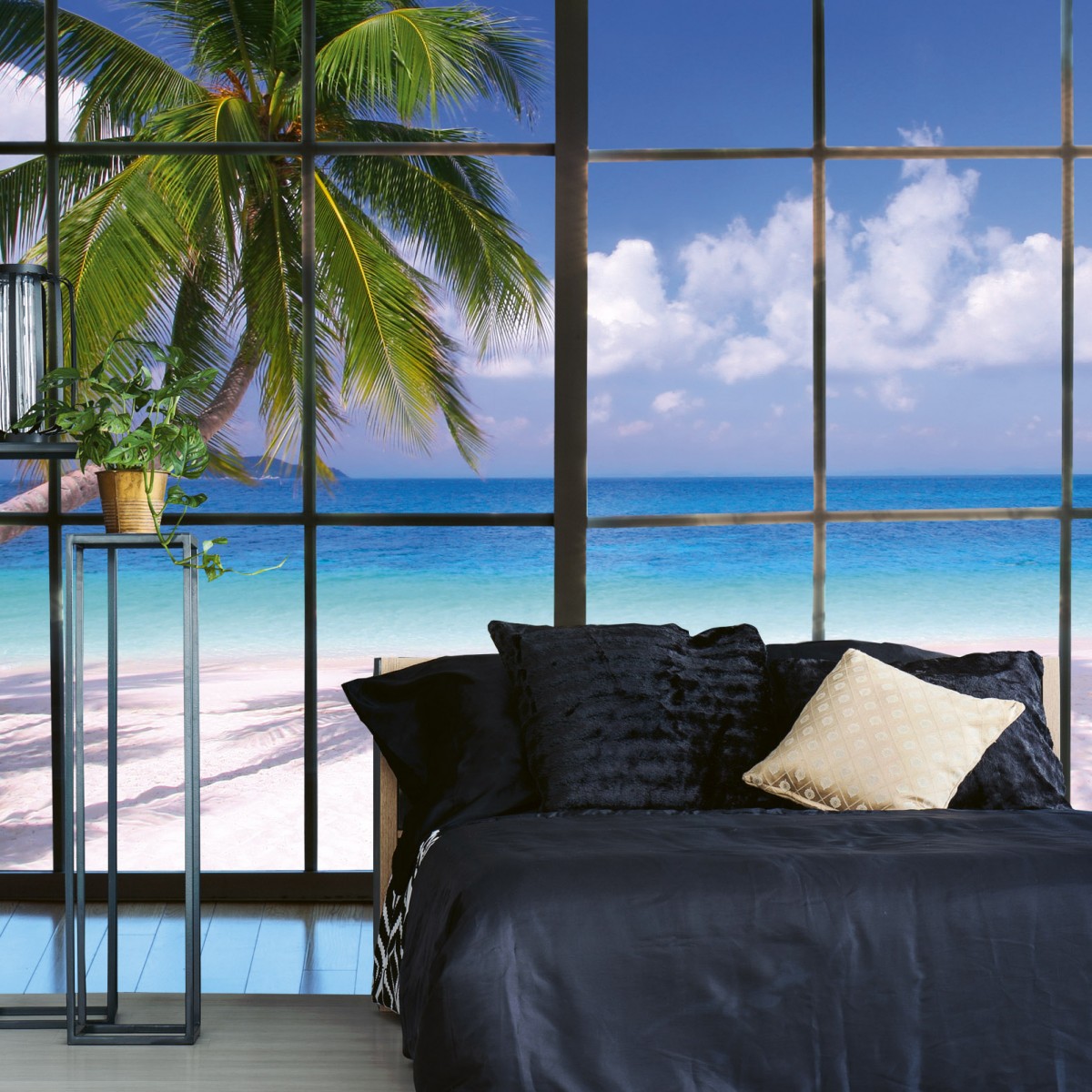 Foto tapet 3D Beach Window View, Dimex, 5 fâșii, 375 x 250cm