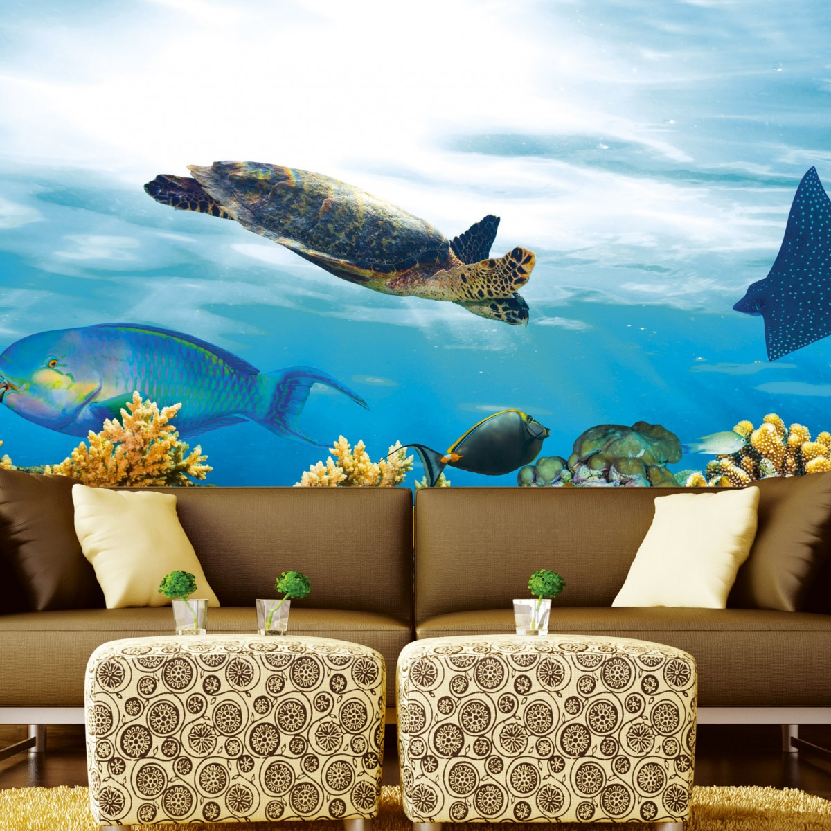 Foto tapet 3D Fish, Dimex, 5 fâșii, 375 x 250cm