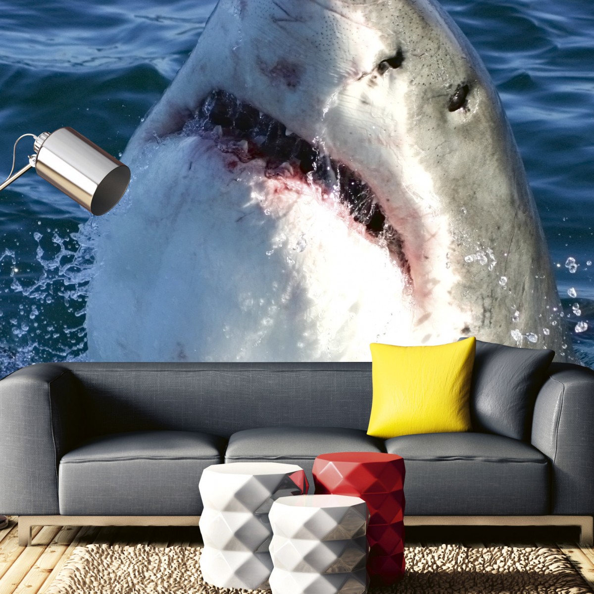 Foto tapet 3D Shark, Dimex, 5 fâșii, 375 x 250cm