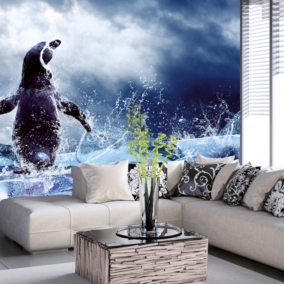 Foto tapet 3D Penguin, Dimex, 5 fâșii, 375 x 250cm