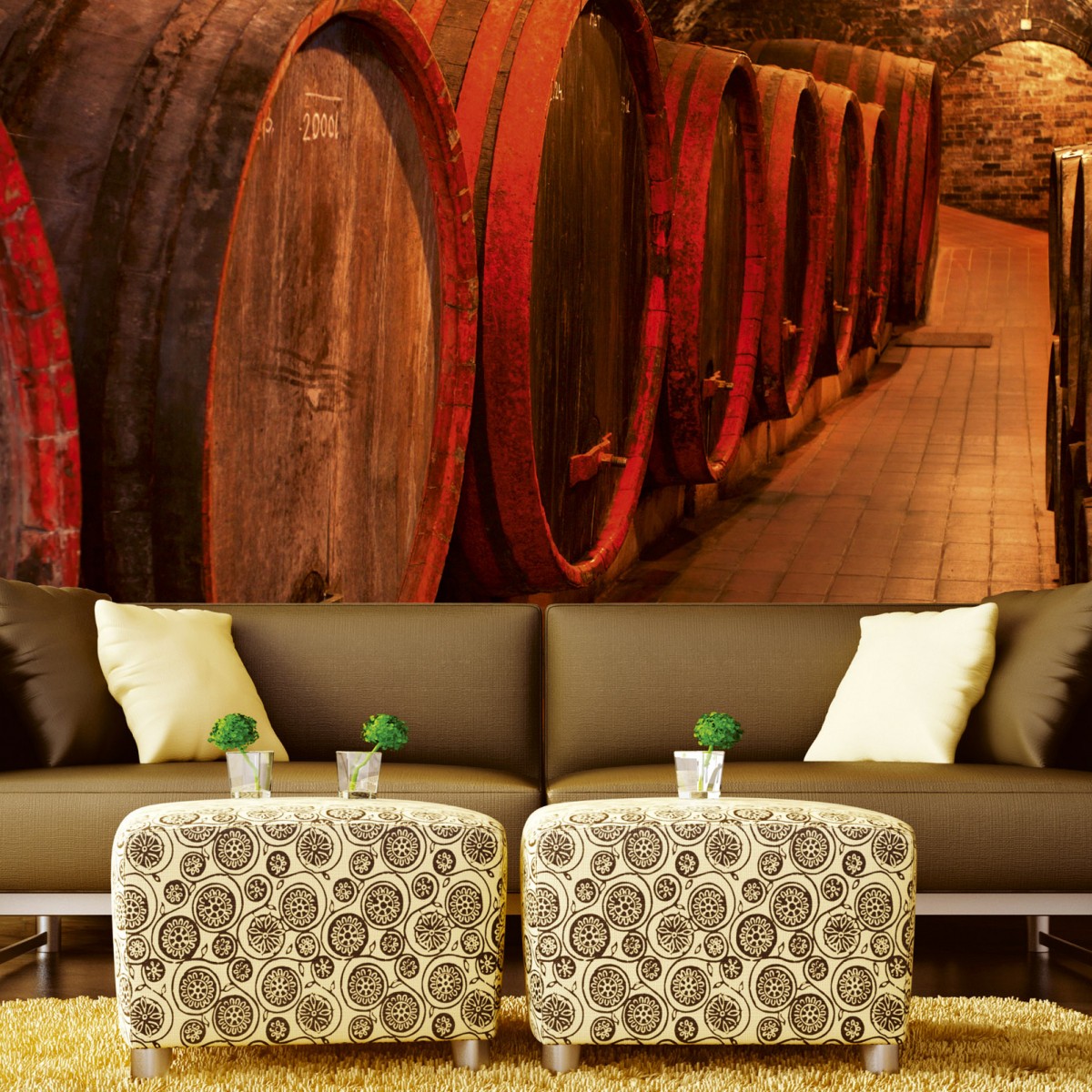 Foto tapet 3D Wine Barrels, Dimex, 5 fâșii, 375 x 250cm