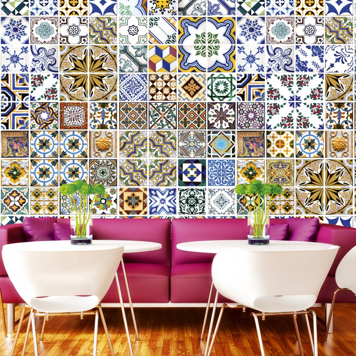 Foto tapet 3D Portugal Tiles, Dimex, 5 fâșii, 375 x 250cm