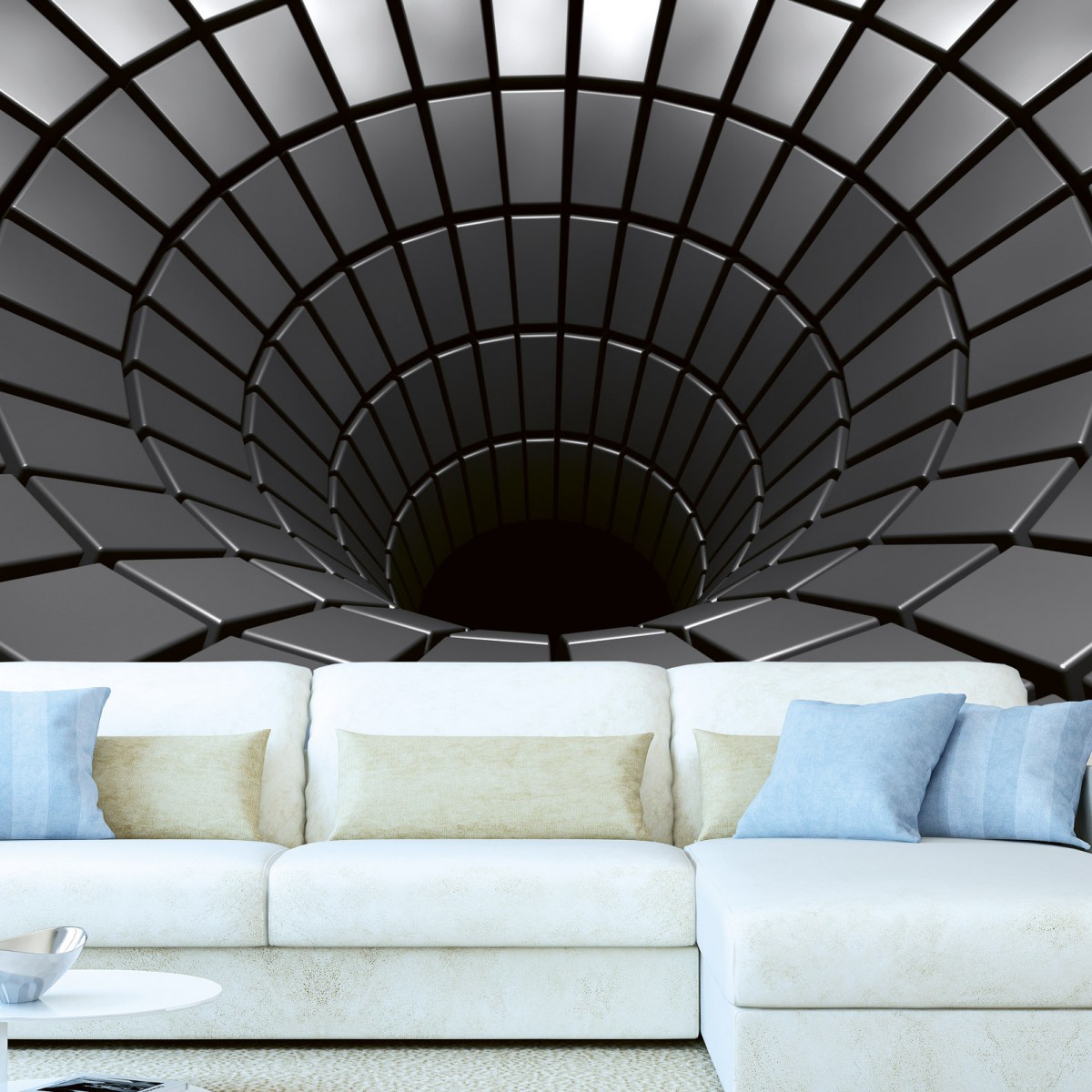 Foto tapet 3D Silver Hole, Dimex, 5 fâșii, 375 x 250cm