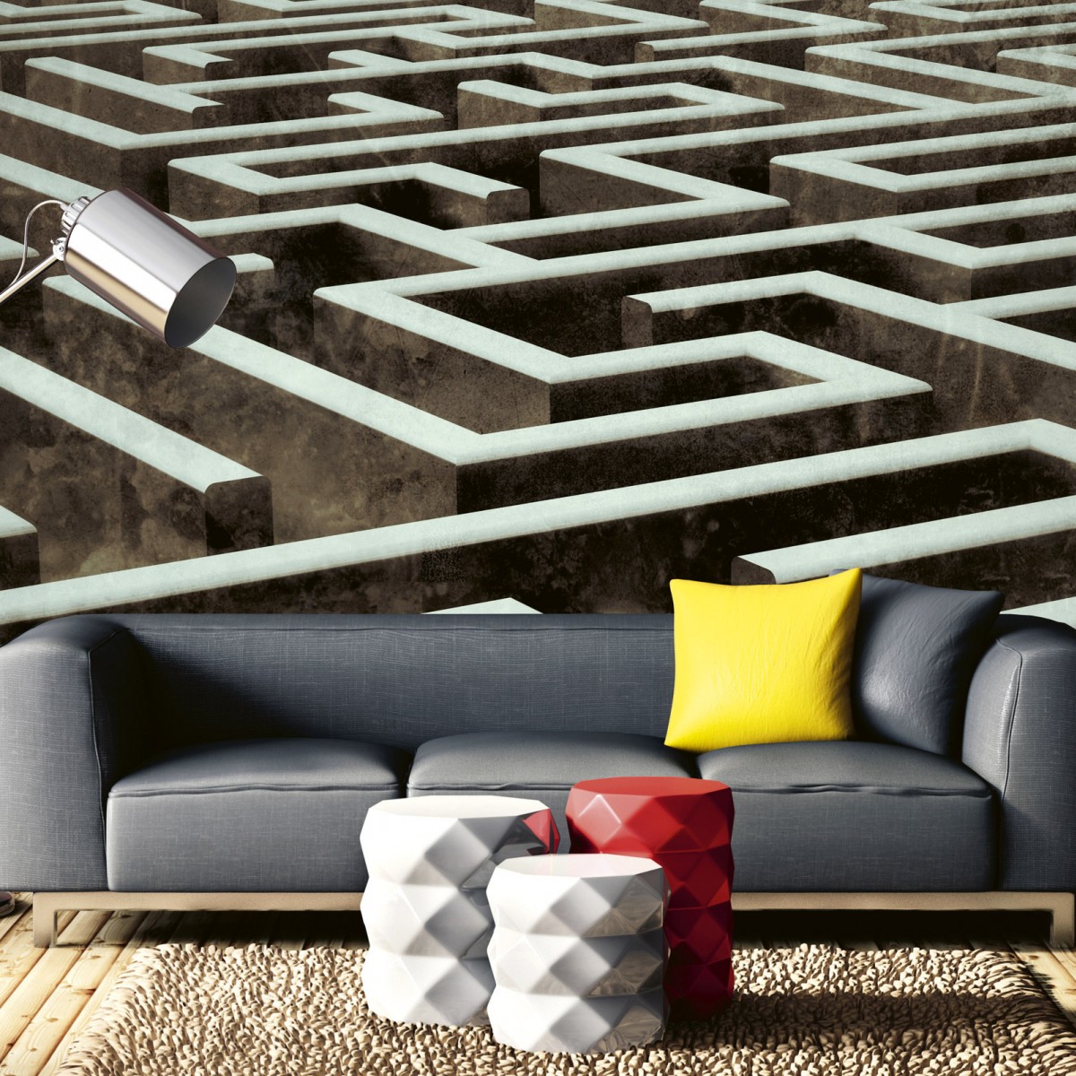 Foto tapet 3D Labyrinth, Dimex, 5 fâșii, 375 x 250cm