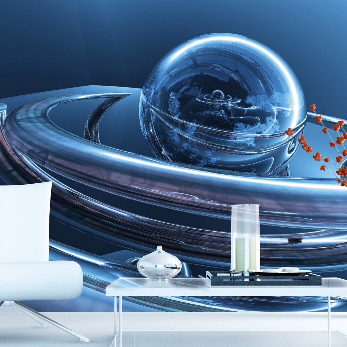 Foto tapet 3D Glass Sphere, Dimex, 5 fâșii, 375 x 250cm