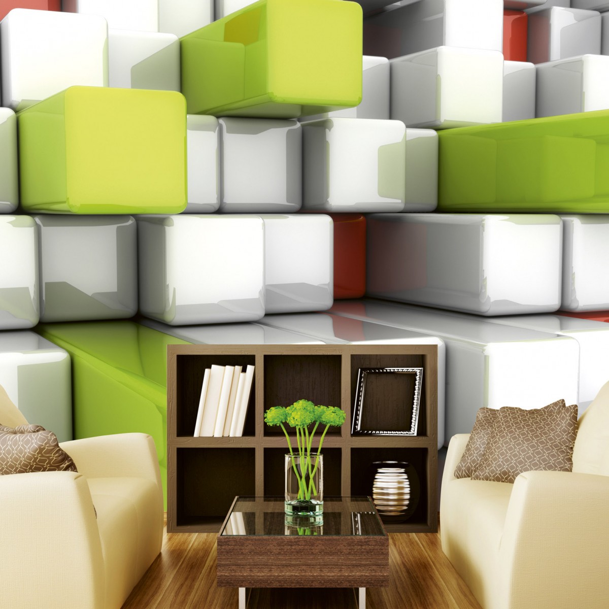Foto tapet 3D Boxes, Dimex, 5 fâșii, 375 x 250cm