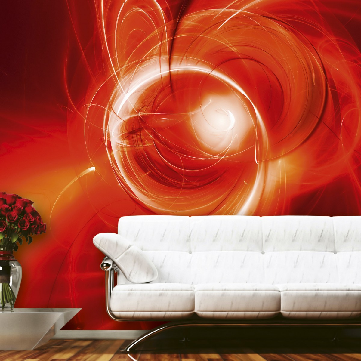 Foto tapet 3D Red Abstract, Dimex, 5 fâșii, 375 x 250cm