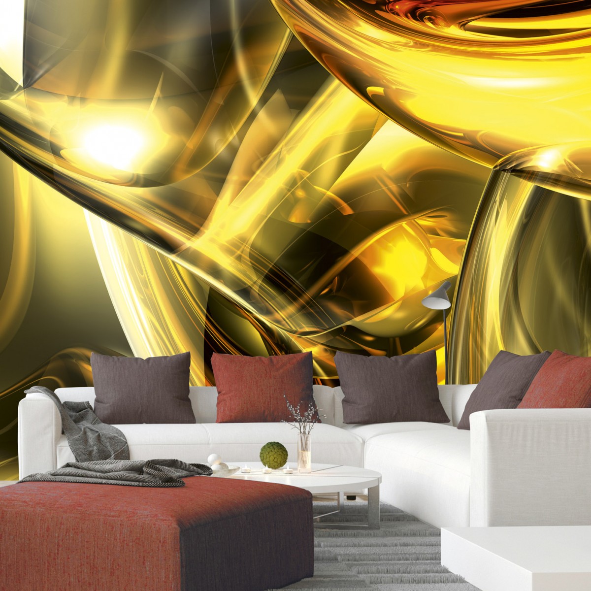 Foto tapet 3D Golden Wires, Dimex, 5 fâșii, 375 x 250cm