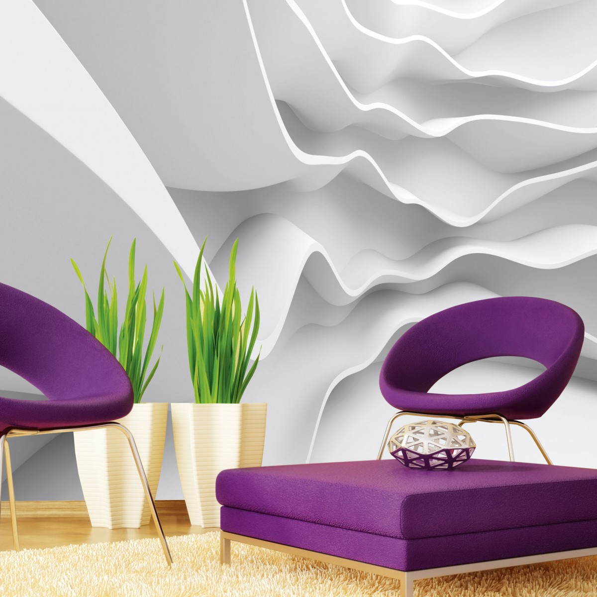 Foto tapet 3D Futuristic Wave, Dimex, 5 fâșii, 375 x 250cm