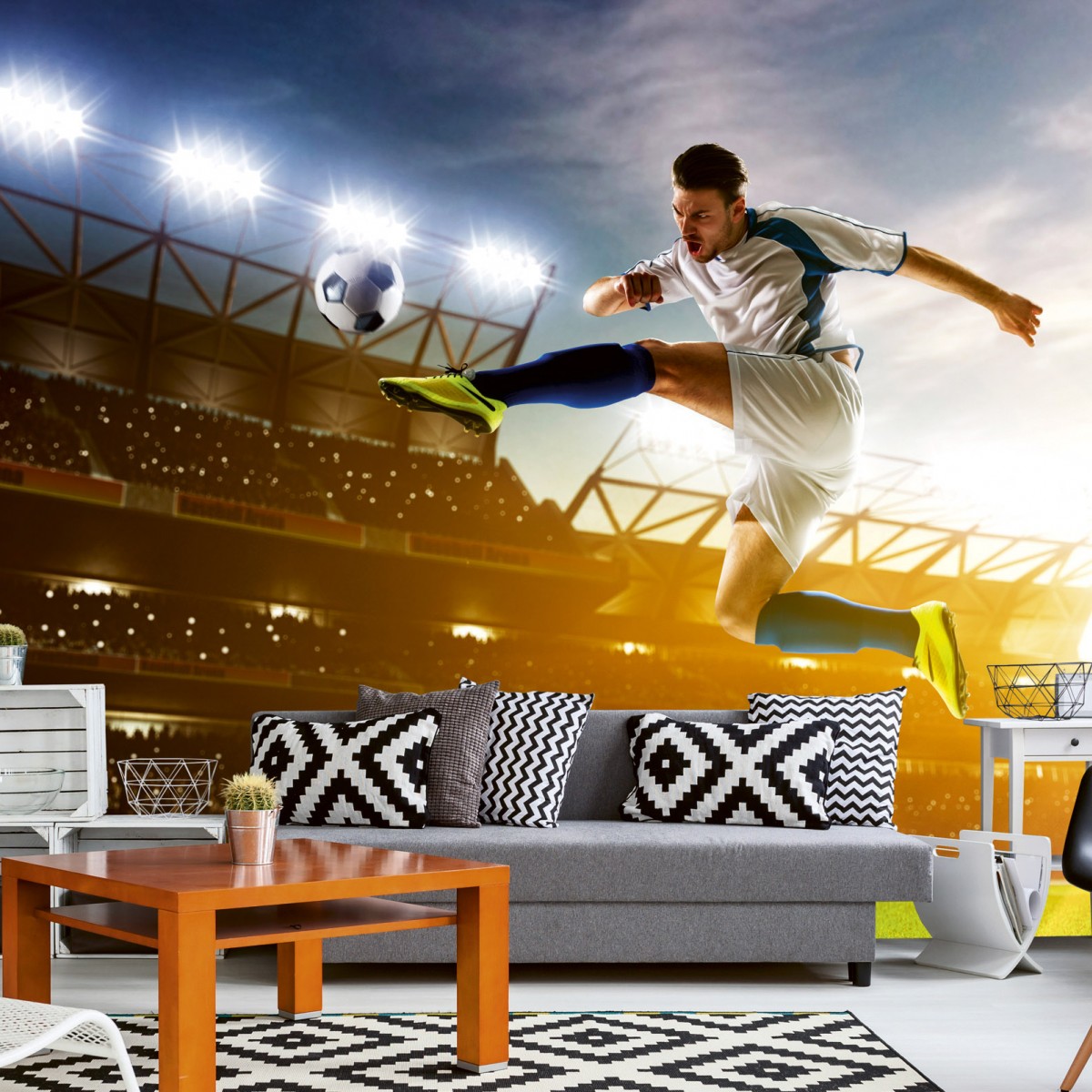 Foto tapet 3D Soccer Player, Dimex, 5 fâșii, 375 x 250cm